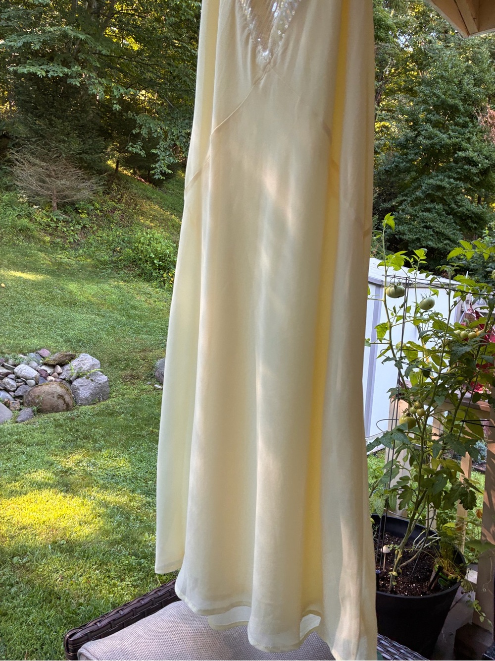 Peppermayo Pale Yellow Sequin Cowl Slip Maxi Dress - Picture 12 of 14